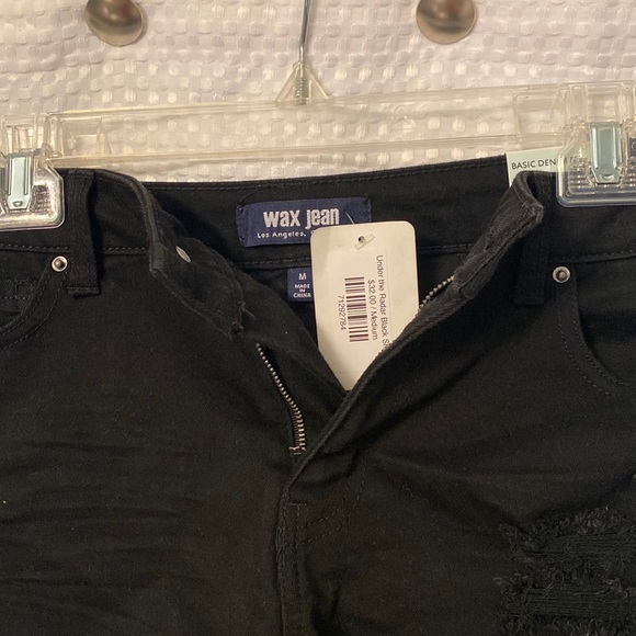 New Wax Jean Black Shorts - Picture 2 of 5